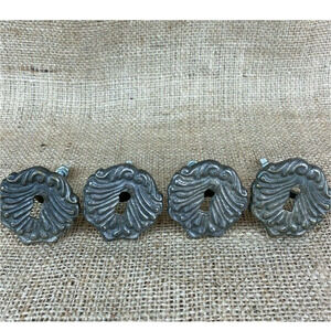 Anthropologie Cast Metal Drawer Pulls Keyhole Shape Set of 4